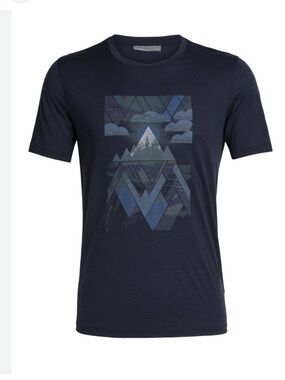 Icebreaker Tech Lite Relaxed T-Shirt Mountain Shift 87% Merino